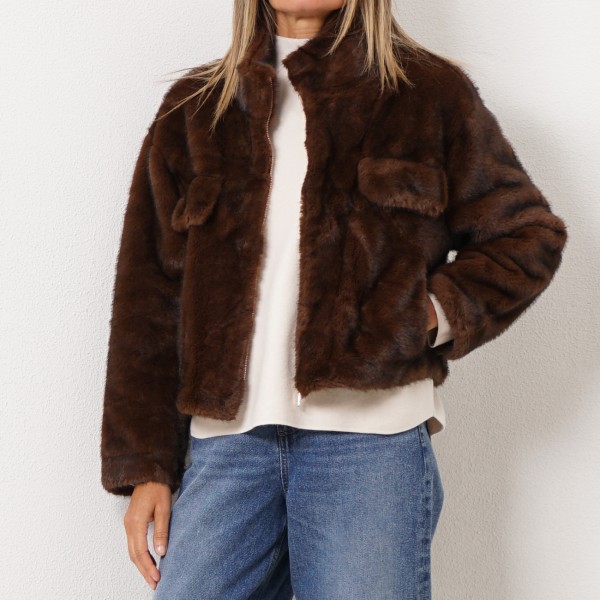 Faux fur jacket