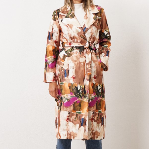 Printed jacket (peach leather)