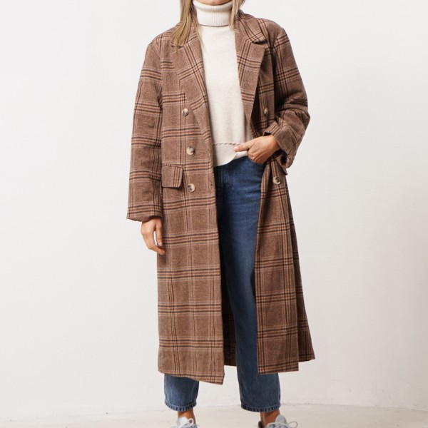 Oversized coat with lining
