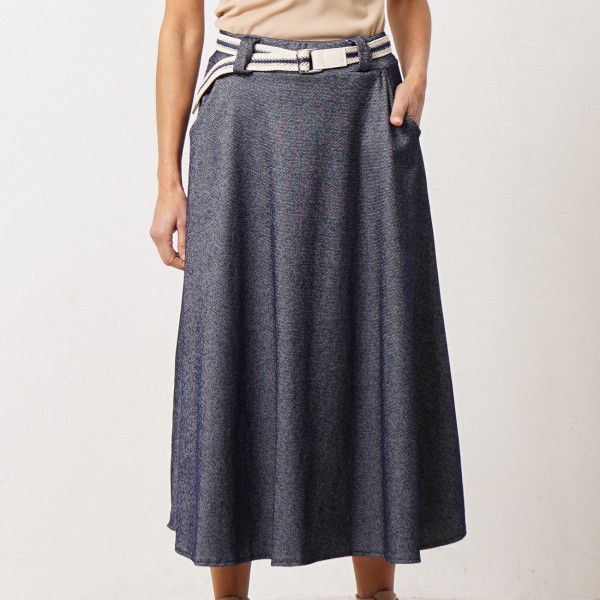 A-line skirt with elastane