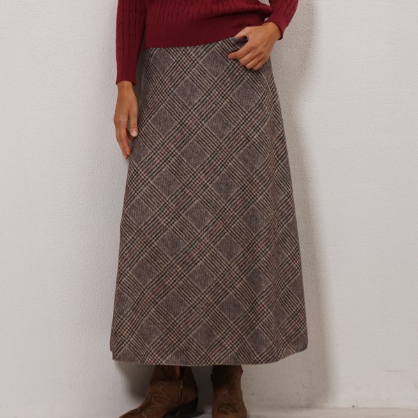 Glazed knit skirt