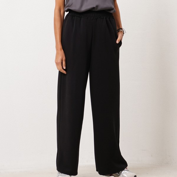 Knit pants with elastane