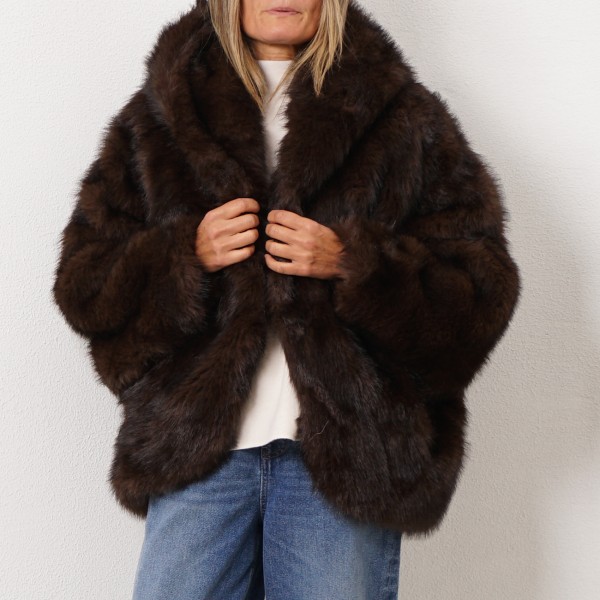 Faux fur coat