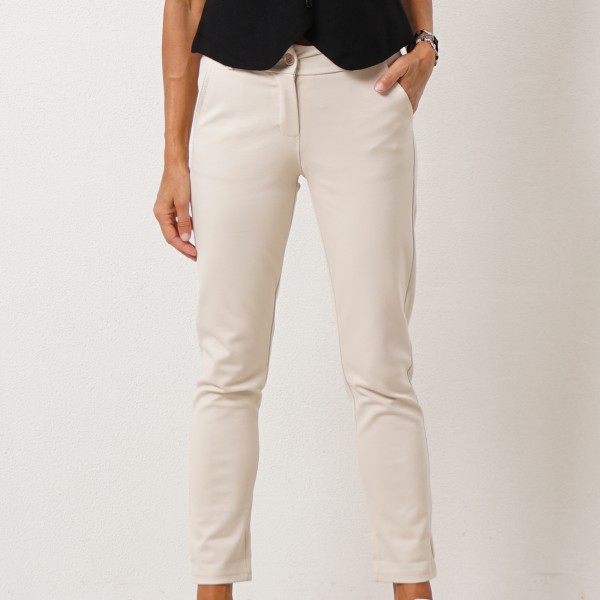 Pants in knit with elastane