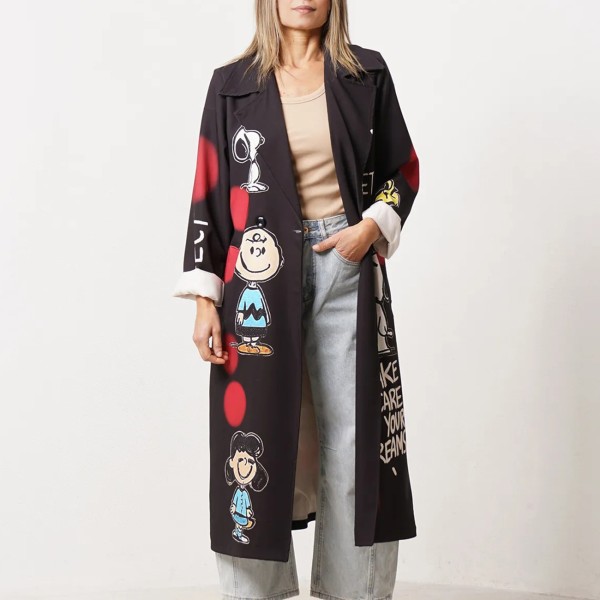 Printed jacket lined with elastane