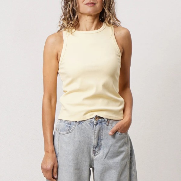 Ribbed top with elastane (premium)