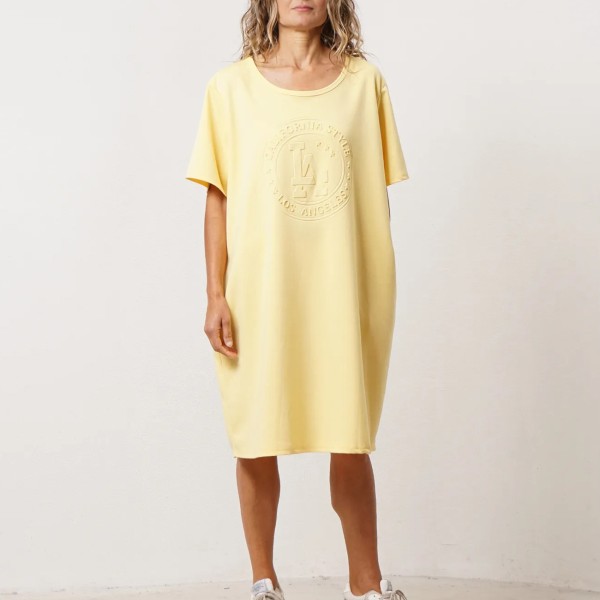 Neoprene dress with cuffs