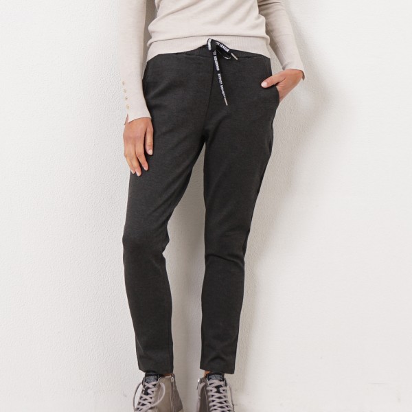 knitted pants (Ponto Roma) with lacing