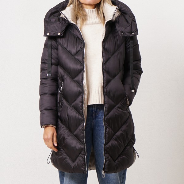 Down jacket with hood