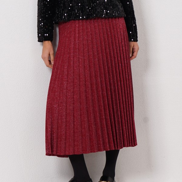 pleated skirt w/ lurex