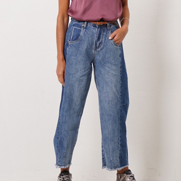 oversize pantaloons in vintage jeans