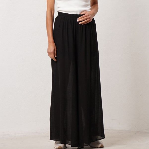 Crepe (rayon) wide-leg pants