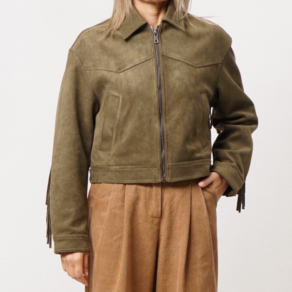 suede jacket with fringe