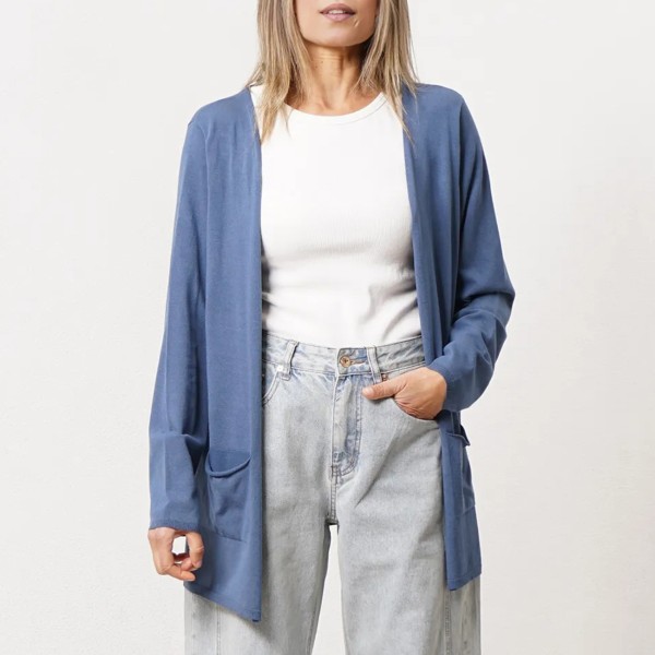 knitted jacket with pockets