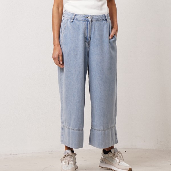 Vintage denim wide-leg pants (premium)
