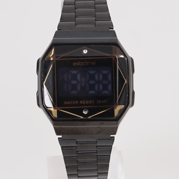 stainless steel digital watch