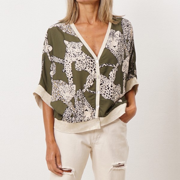 viscose bomber with lurex