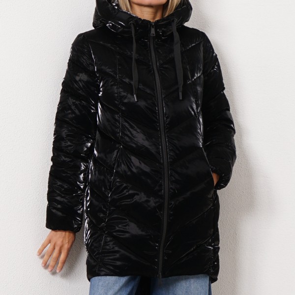 glitter padded parka