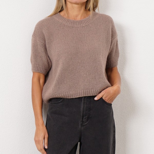 knit sweater with mohair