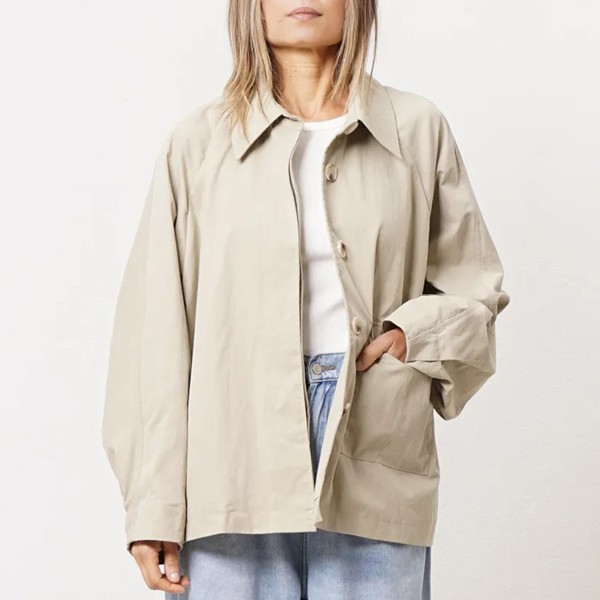 Oversized cotton mesh jacket