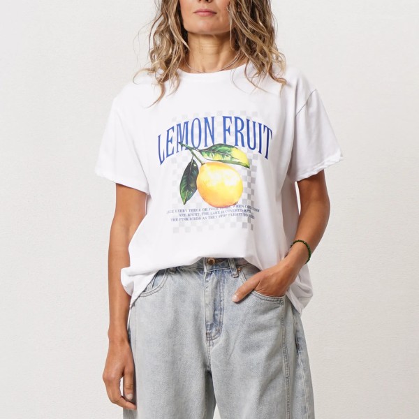 Cotton/elastane t-shirt (print)