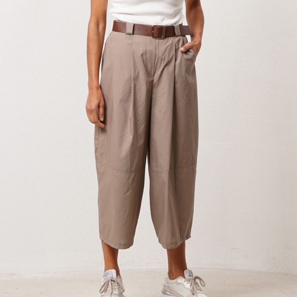 Poplin (cotton) wide-leg pants