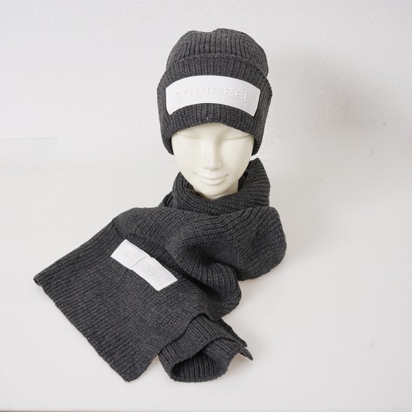 scarf+knitted hat set (English Stitch)