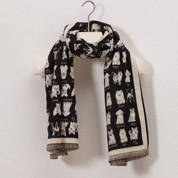 Soft-touch jacquard scarf