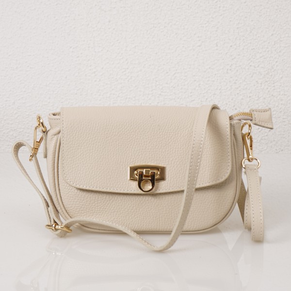 Leather bag with handles