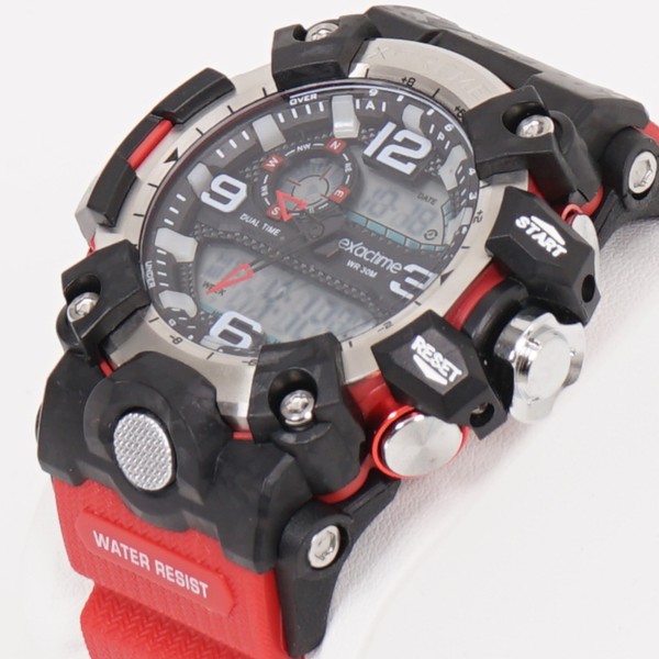 steel watch/rubber strap