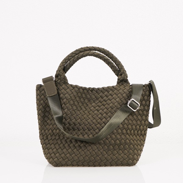 Braided leather bag