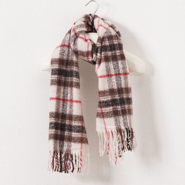 Cashmere fringed scarf