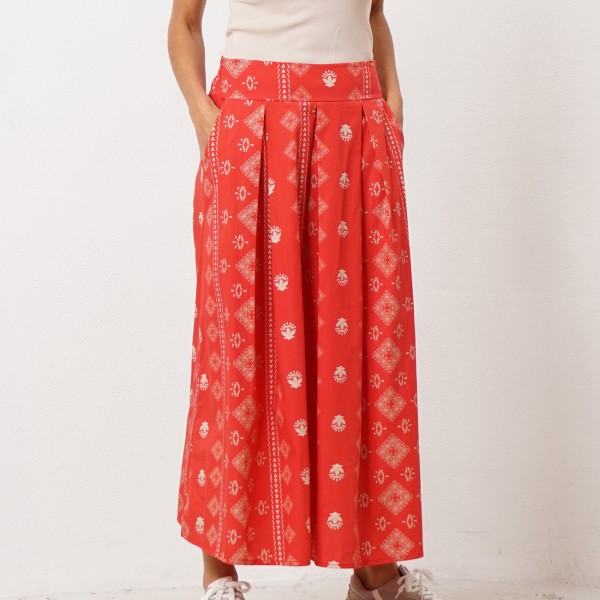 Poplin skirt with pleats, 100% cotton