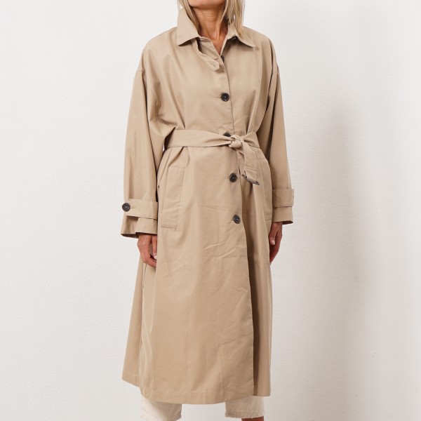 oversize trench coat with belt (Waterproof)