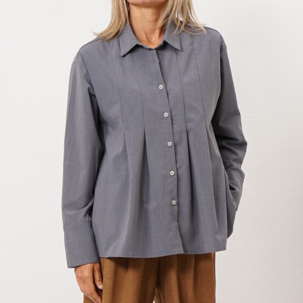 pleated blouse with rayon