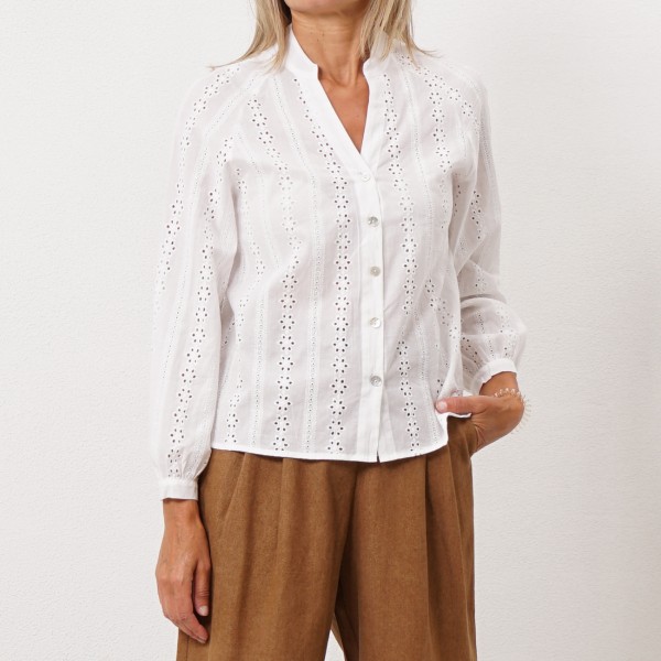 blouse in English embroidery