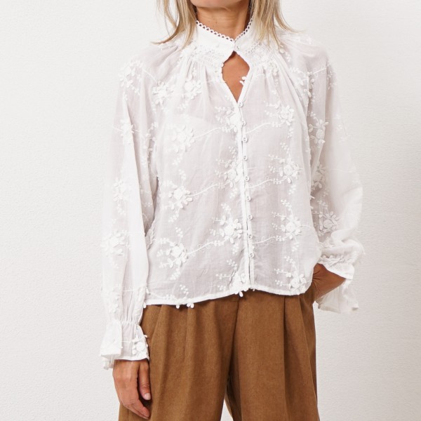 embroidered cotton blouse