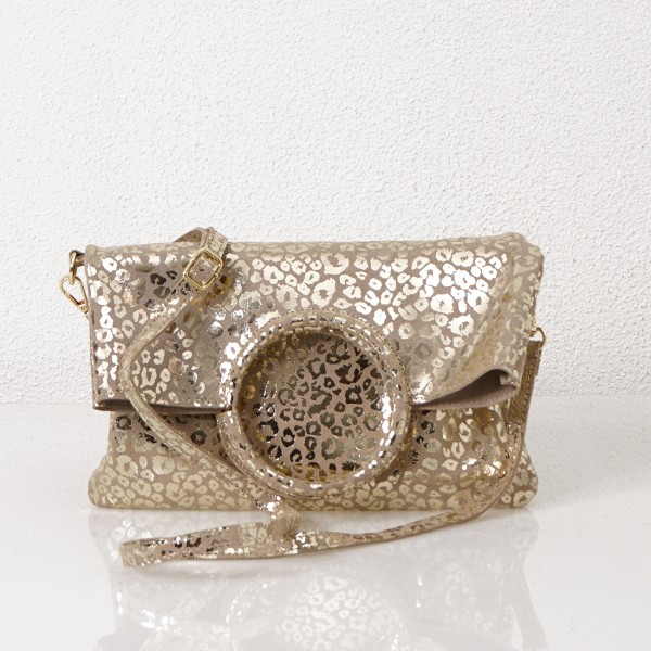 bag + bag animal skin print w/shine