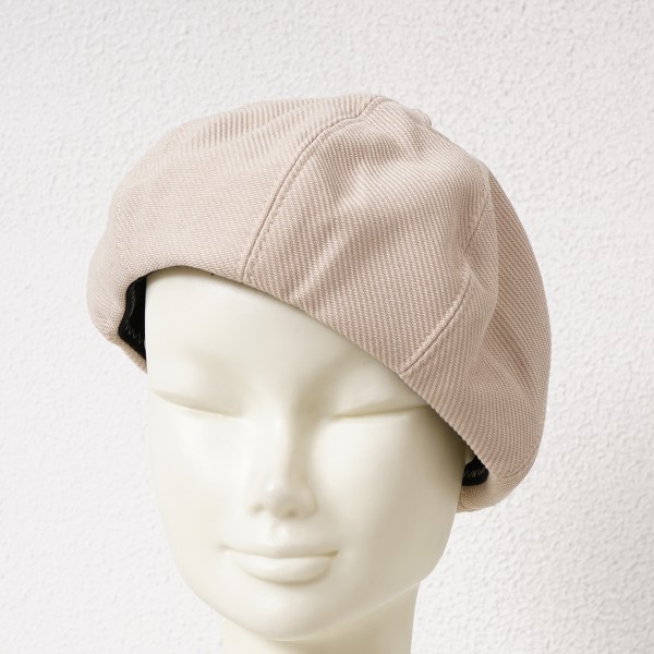 plain faux twill beret