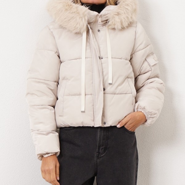 jacket with removable fur hood