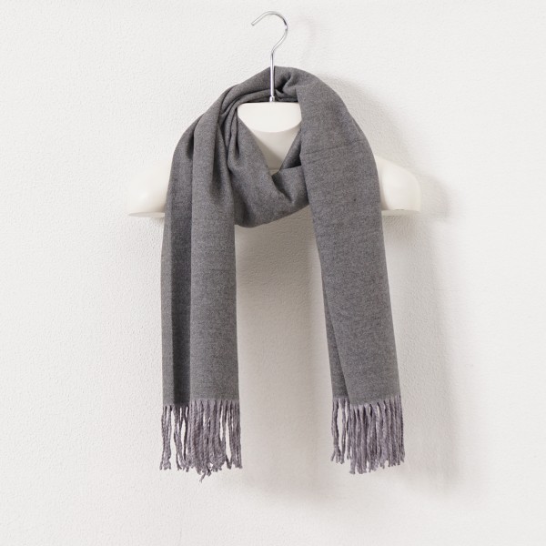 double-sided fringed scarf (soft touch)