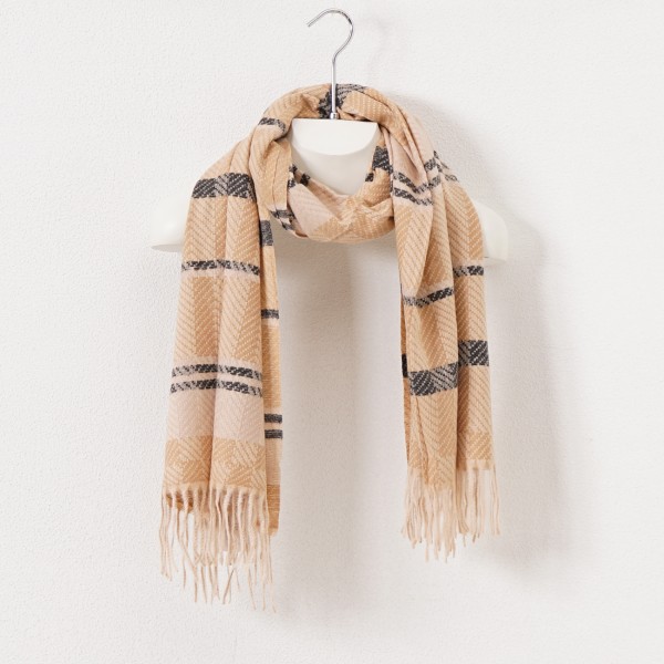 scarf with fringes (soft touch)