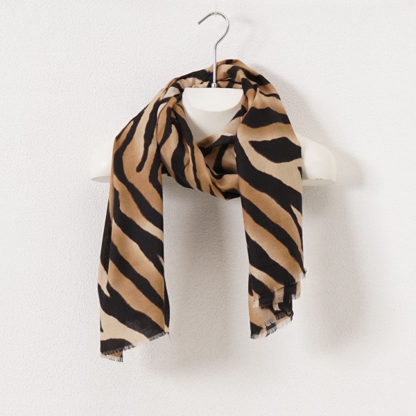 Viscose and wool scarf (animal print)