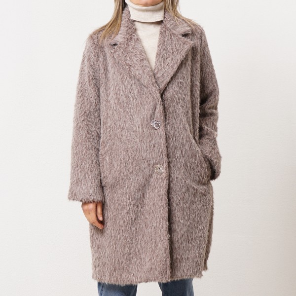 Mixed fabric jacket with lining