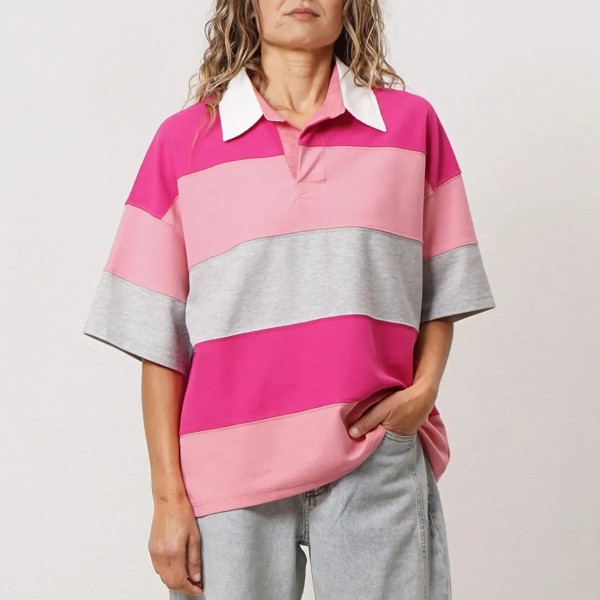 Piqué striped polo shirt (premium)