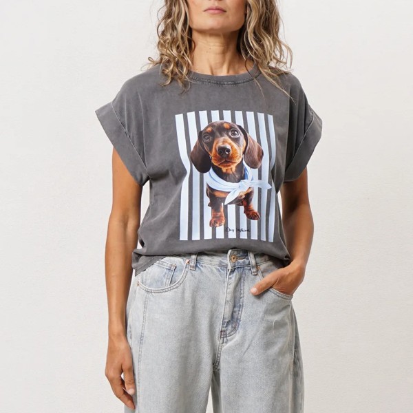 Vintage cotton/elastane t-shirt with print