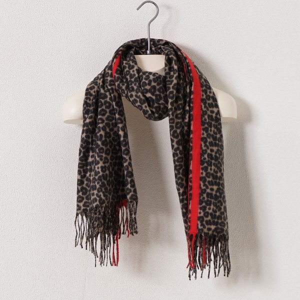 Cashmere animal print scarf