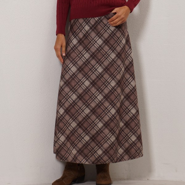 Glazed knit skirt
