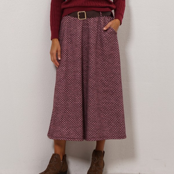 Flaced skirt (gingham pattern)