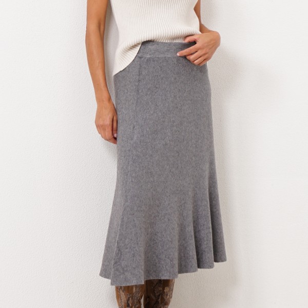 flared knit skirt